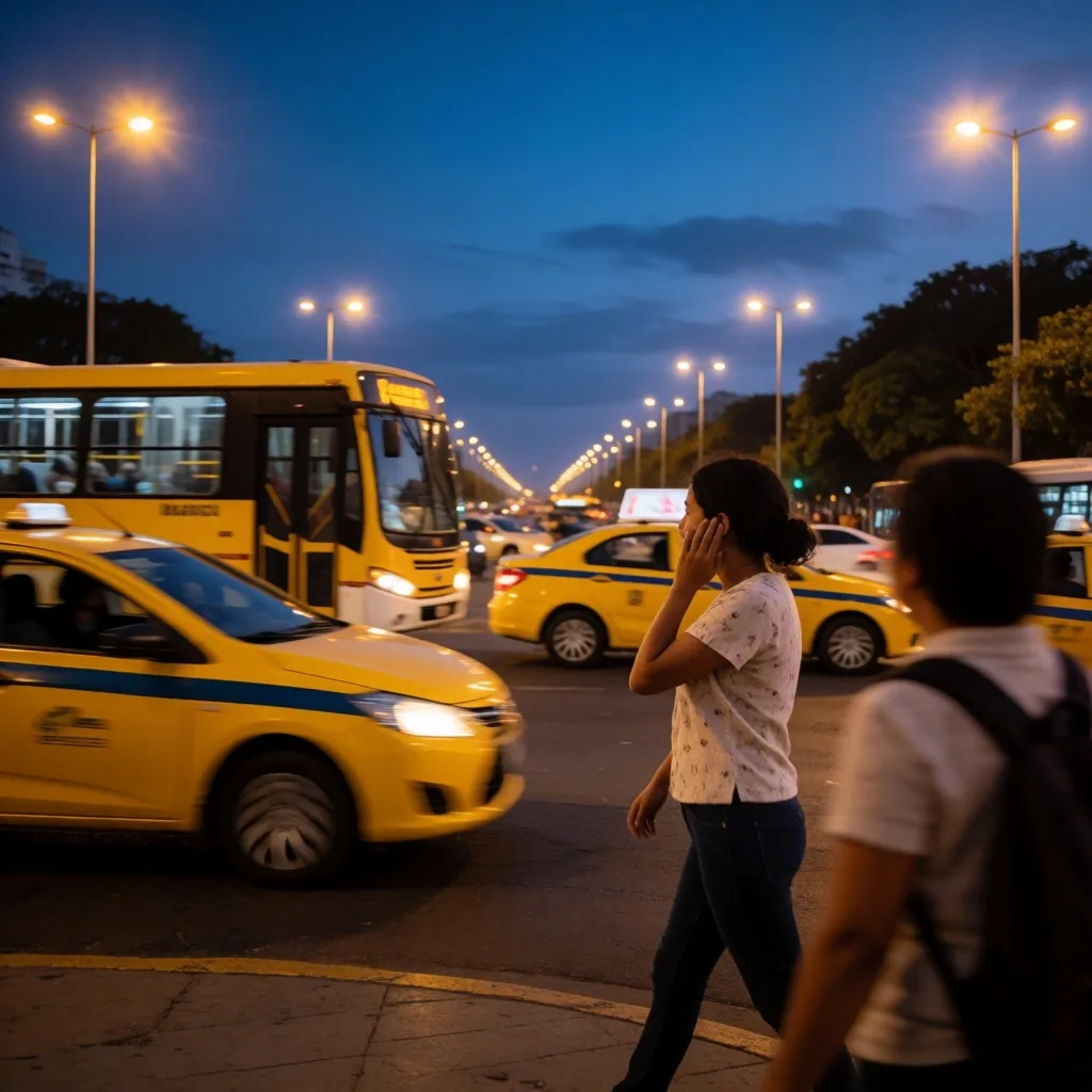 Tráfico urbano intenso en Lima